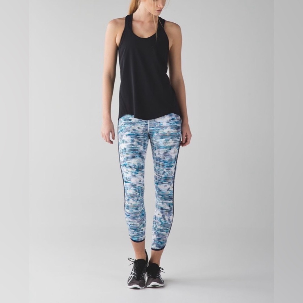 Lululemon Real Quick Tight Blurry Belle Mult Activewear Legging Womens Size 4